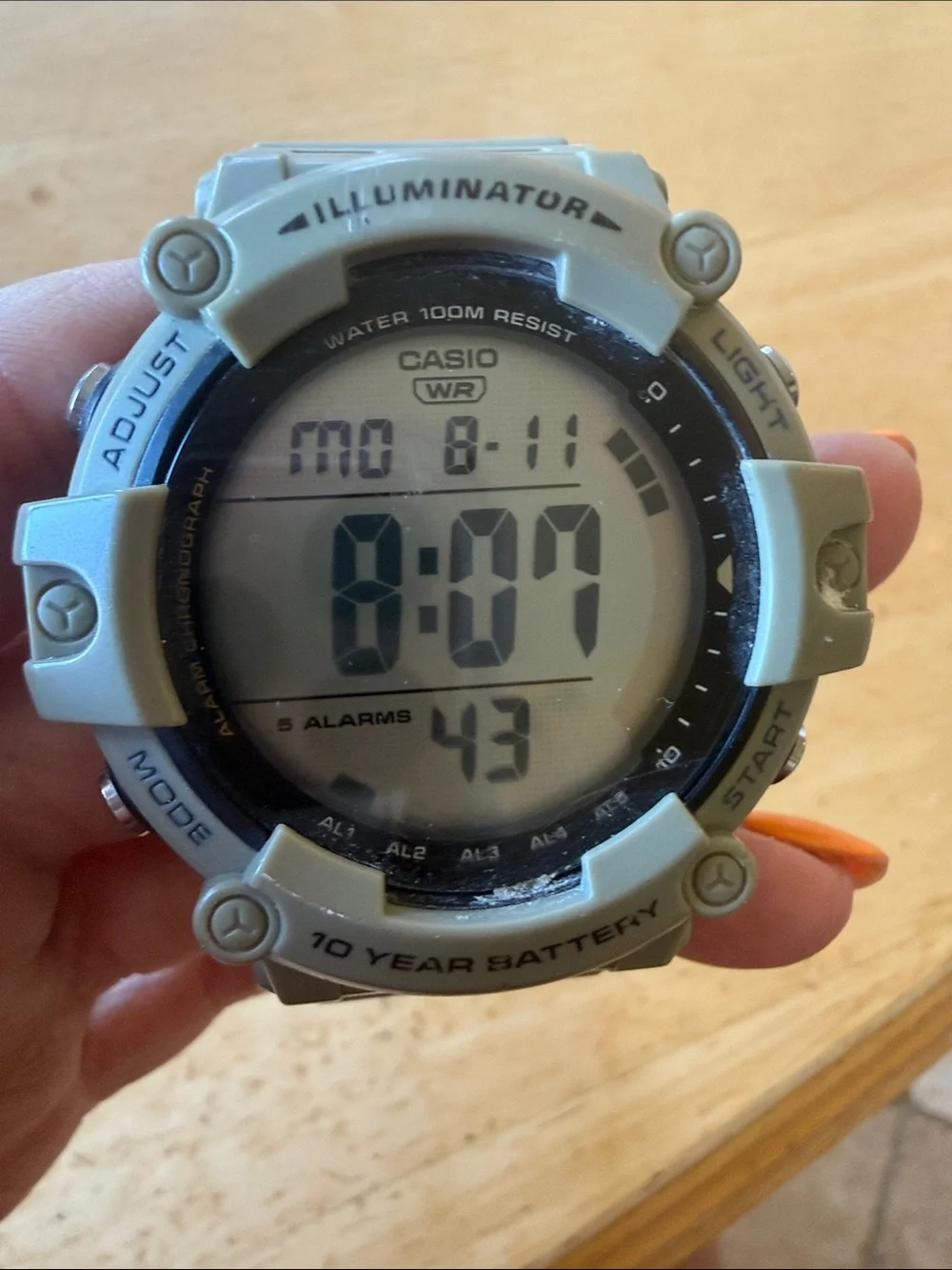Casio Illuminator Digital Watch Set - Black and Light Gray🧭⌚️⏱️